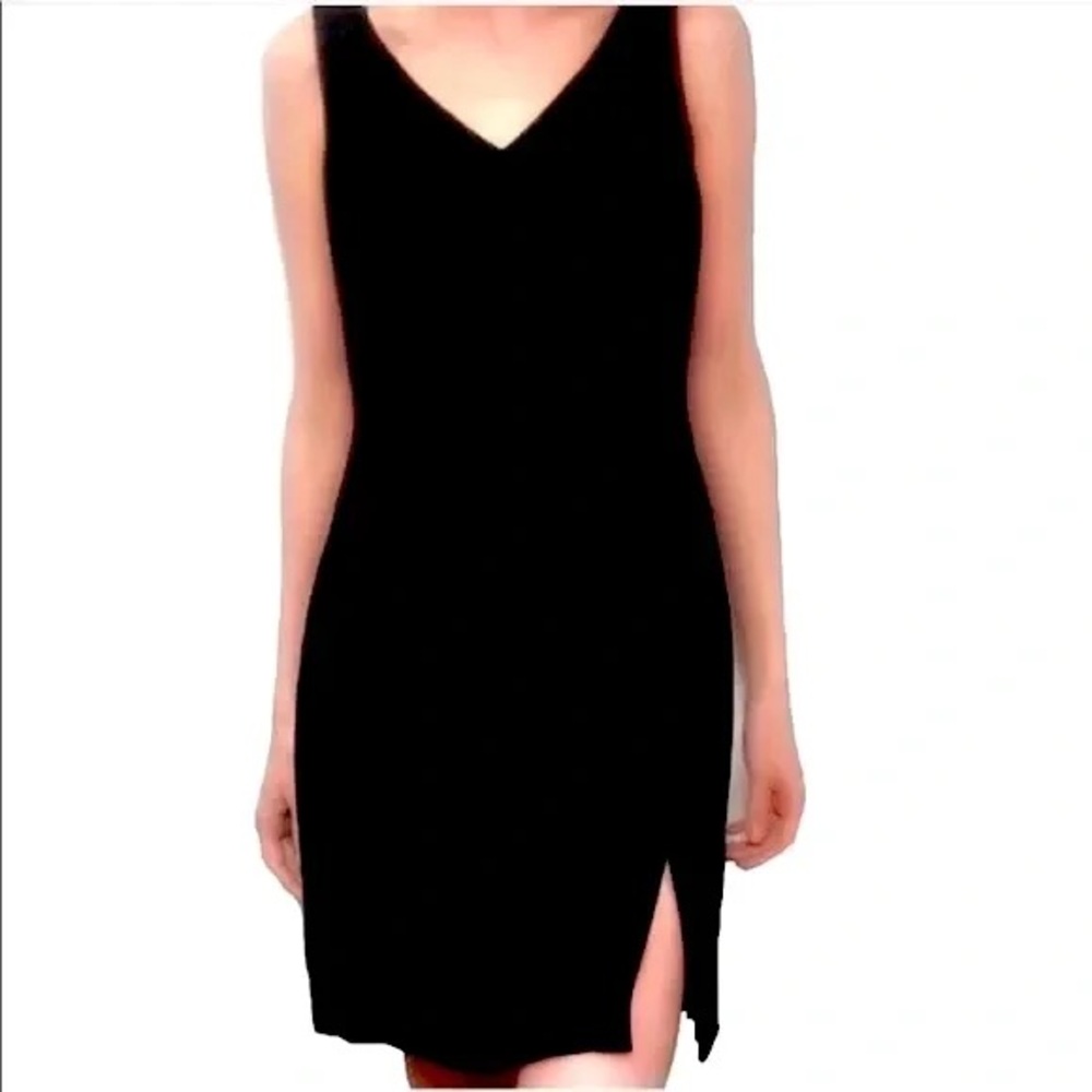 Hugo Buscati Collection Black Sleeveless Front Slit Dress~Size 2